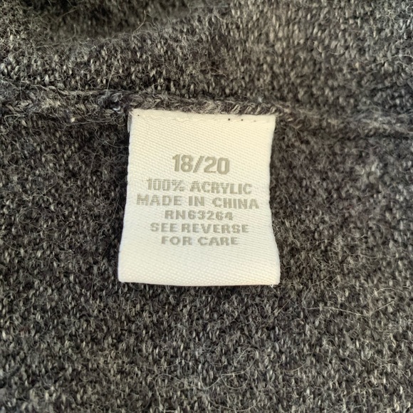 Dress Barn dark grey short sleeve button front cardigan sweater 18/20 cozy warm - Picture 6 of 10